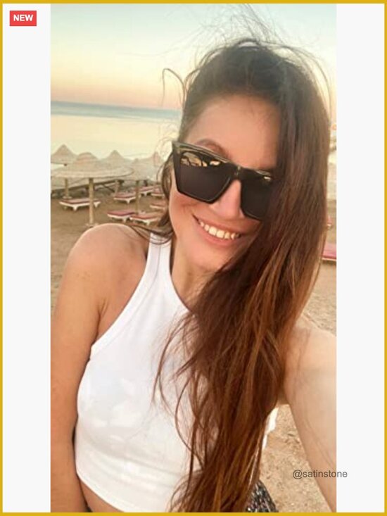 Vintage Polarized Square Cat Eye Sunglasses main image 5